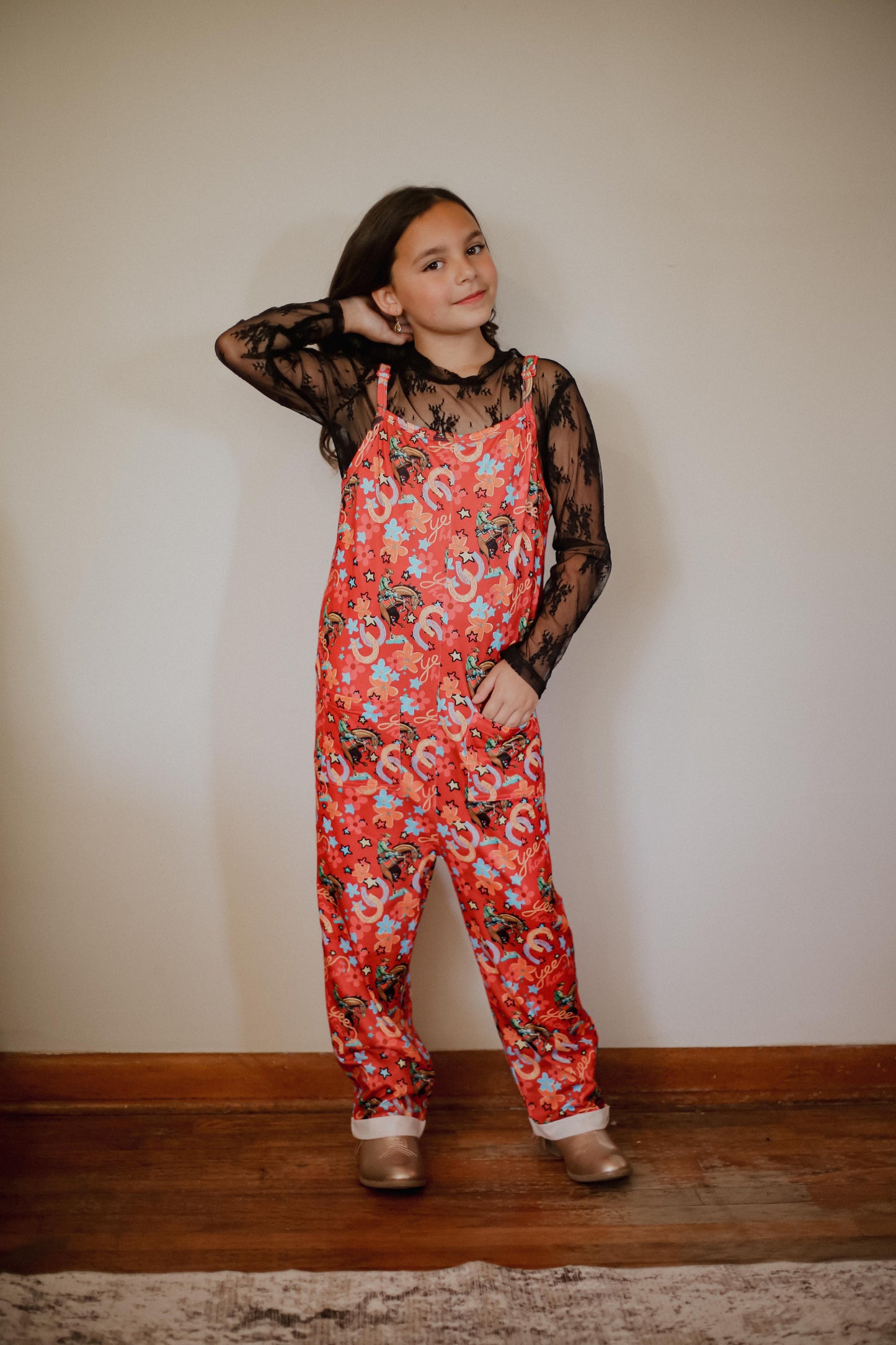 Red Yee Haw - Youth Sleeveless Romper (6pcs)