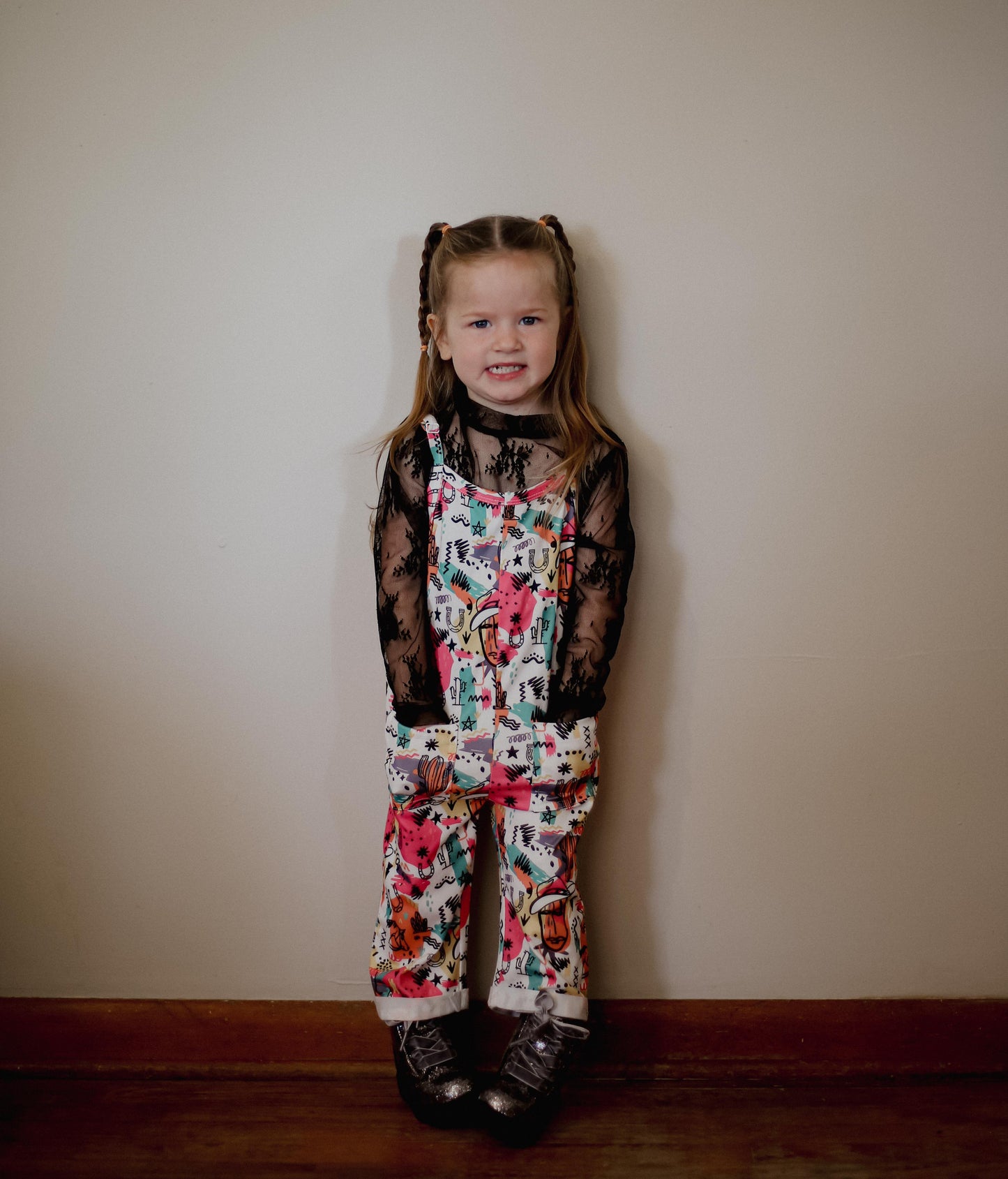 80's Western - Toddler Sleeveless Romper (4pcs)