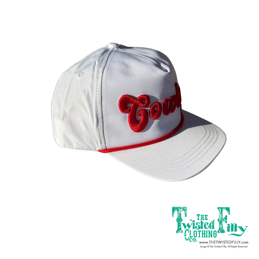 Cowboy 3D Embroidered - Toddler White w/ Red Snapback Hat (2pcs)