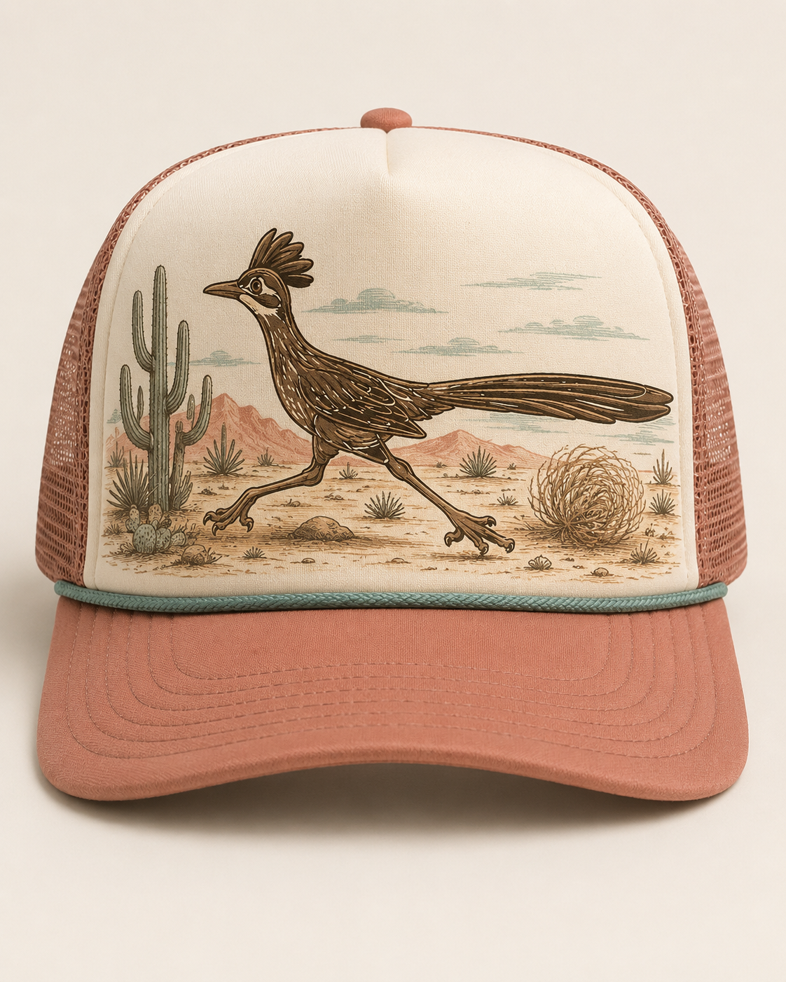 Dusty Rose Desert Roadrunner - Youth Foam Trucker Hat (2pcs)