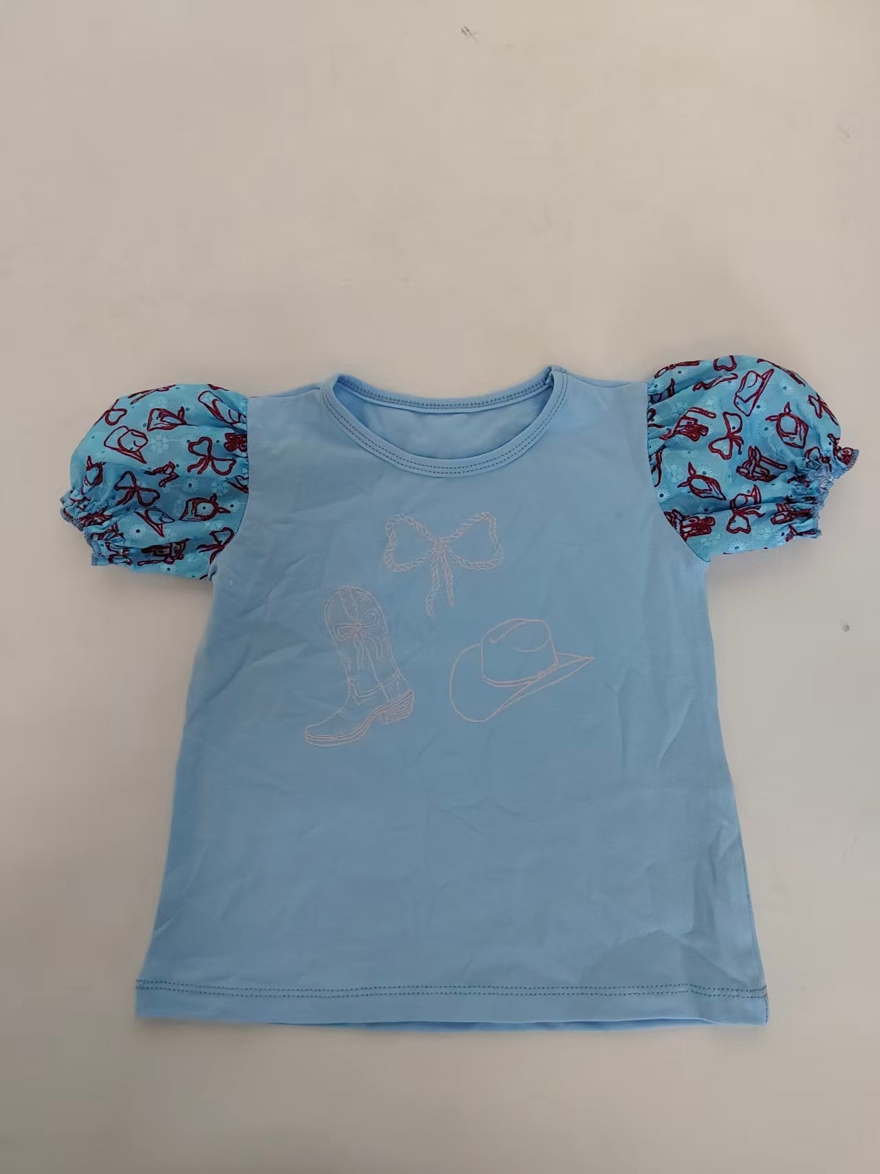 Blue Western - Youth Puff Tee (6pcs)
