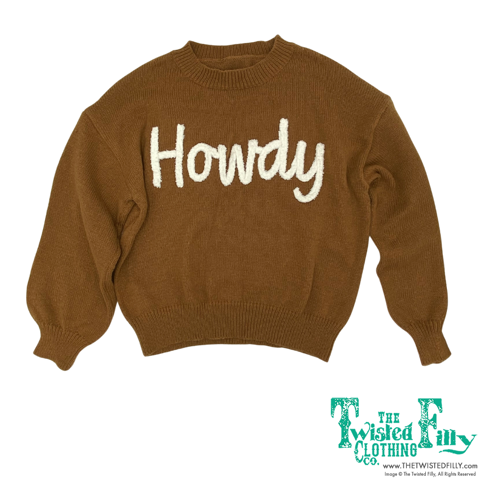 Brown Howdy Upper Case - Youth Sweater (6pcs)