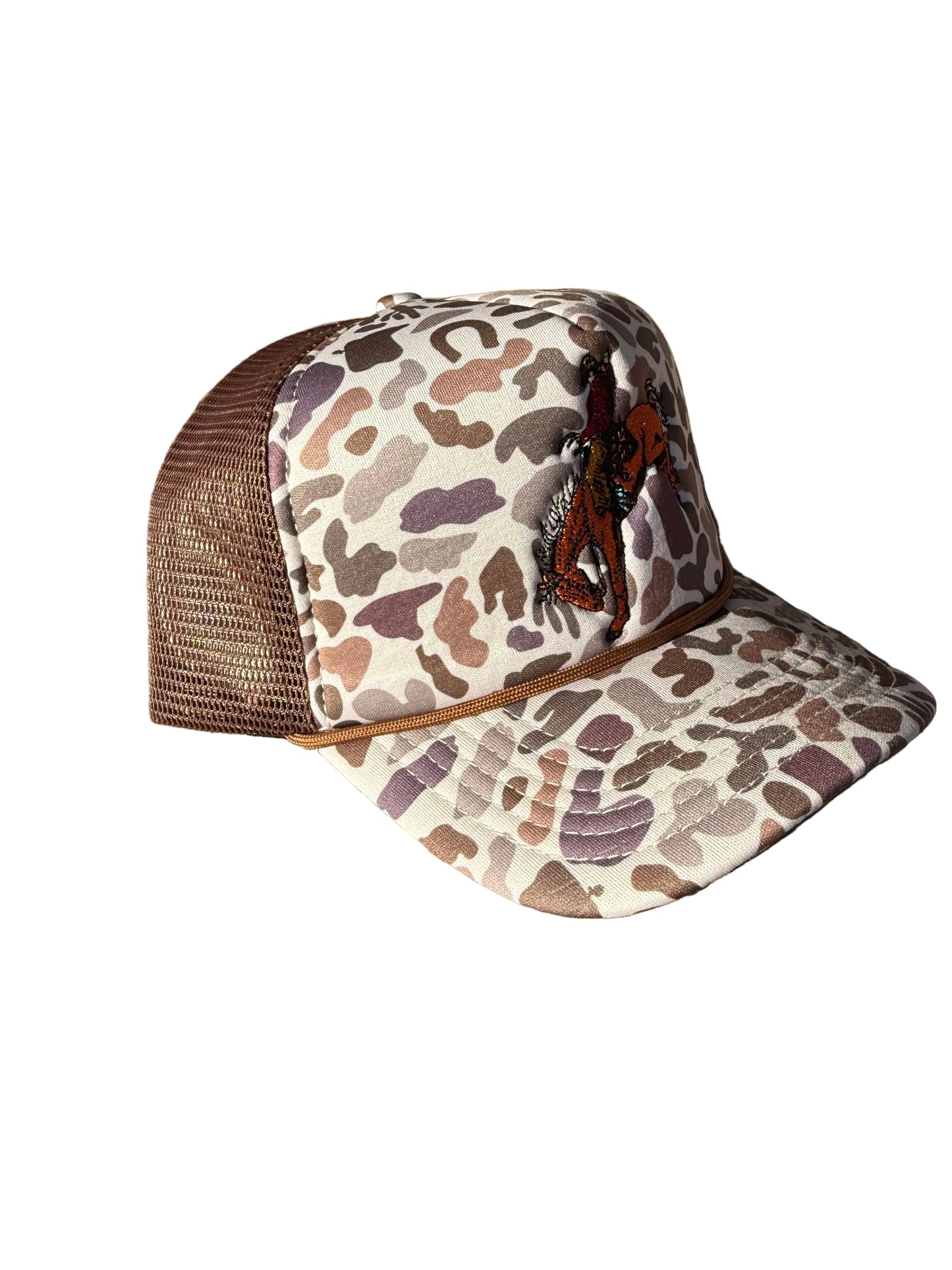 Camo Bucking Cowboy - Foam Trucker Hat (2 Pcs)