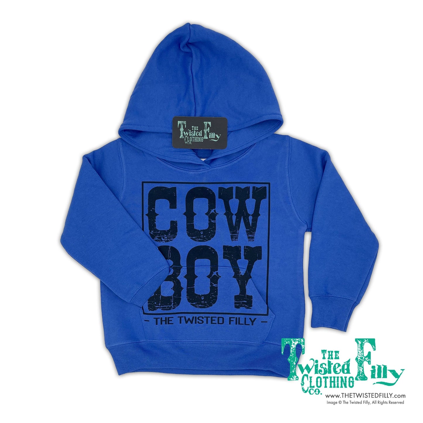 Cow Boy - Youth Hoodie - Blue (7 Pcs)