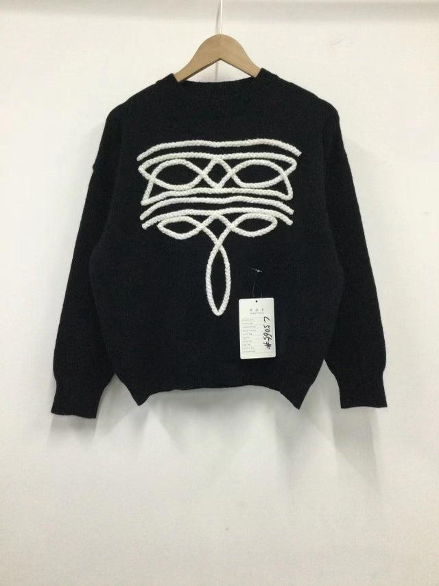 Boot Stitch - Adult Sweater - Black (7pcs)