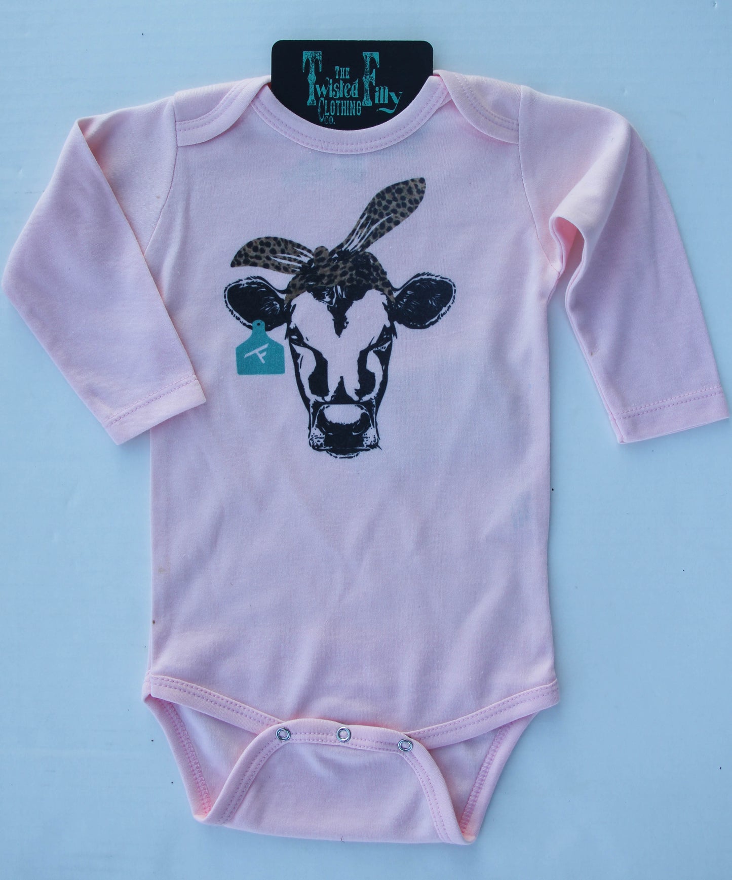 Cheetah Bandana Calf - L/S Infant One Piece (6pcs)