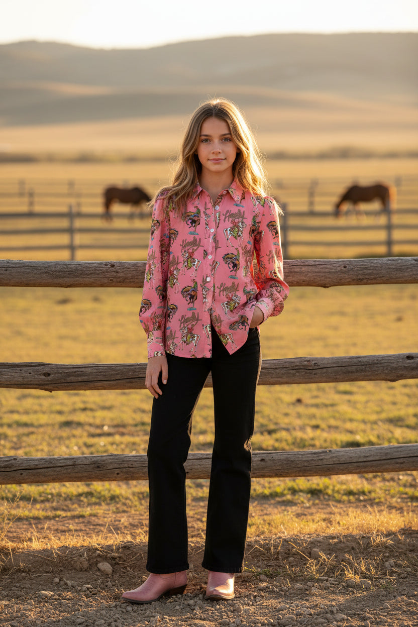 Pink Howdy - Youth Chiffon Blouse (6pcs)