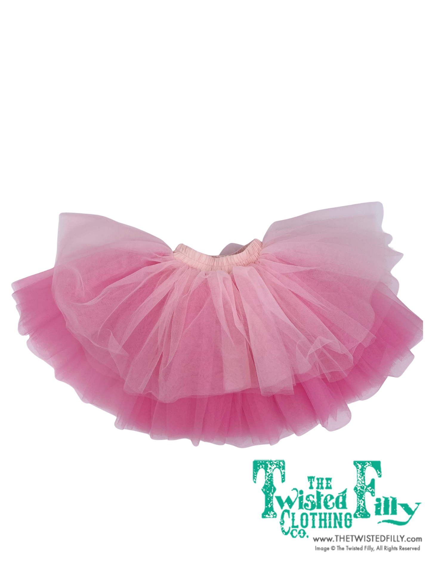 Light and dark pink tutu tulle skirt