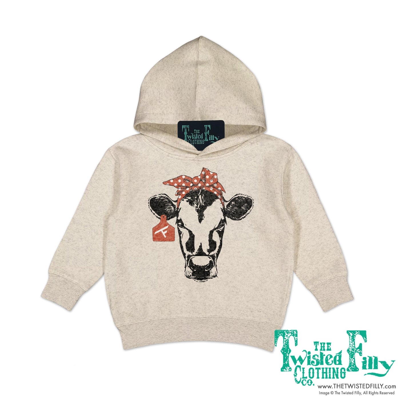 Red Bandana Calf - Toddler Hoodie (6pcs)