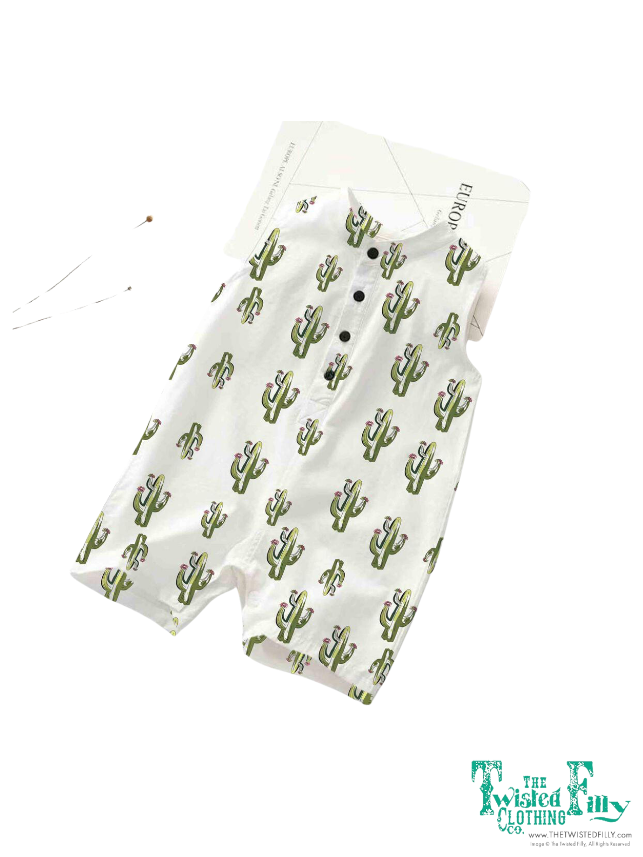 Infant Sleeveless Short Romper - Cactus (6pcs)