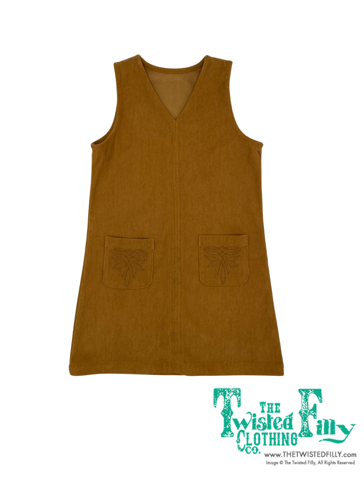 Brown Corduroy - Youth Dress (6pcs)