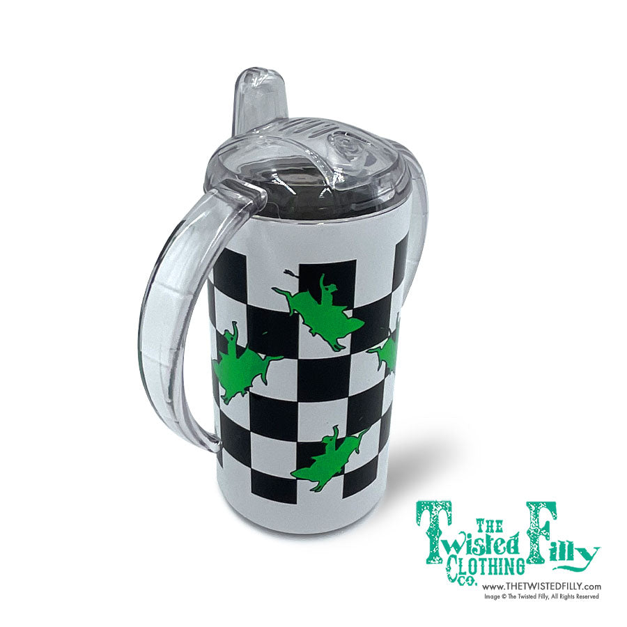 Checkered Neon Rodeo Sippy (2pcs)