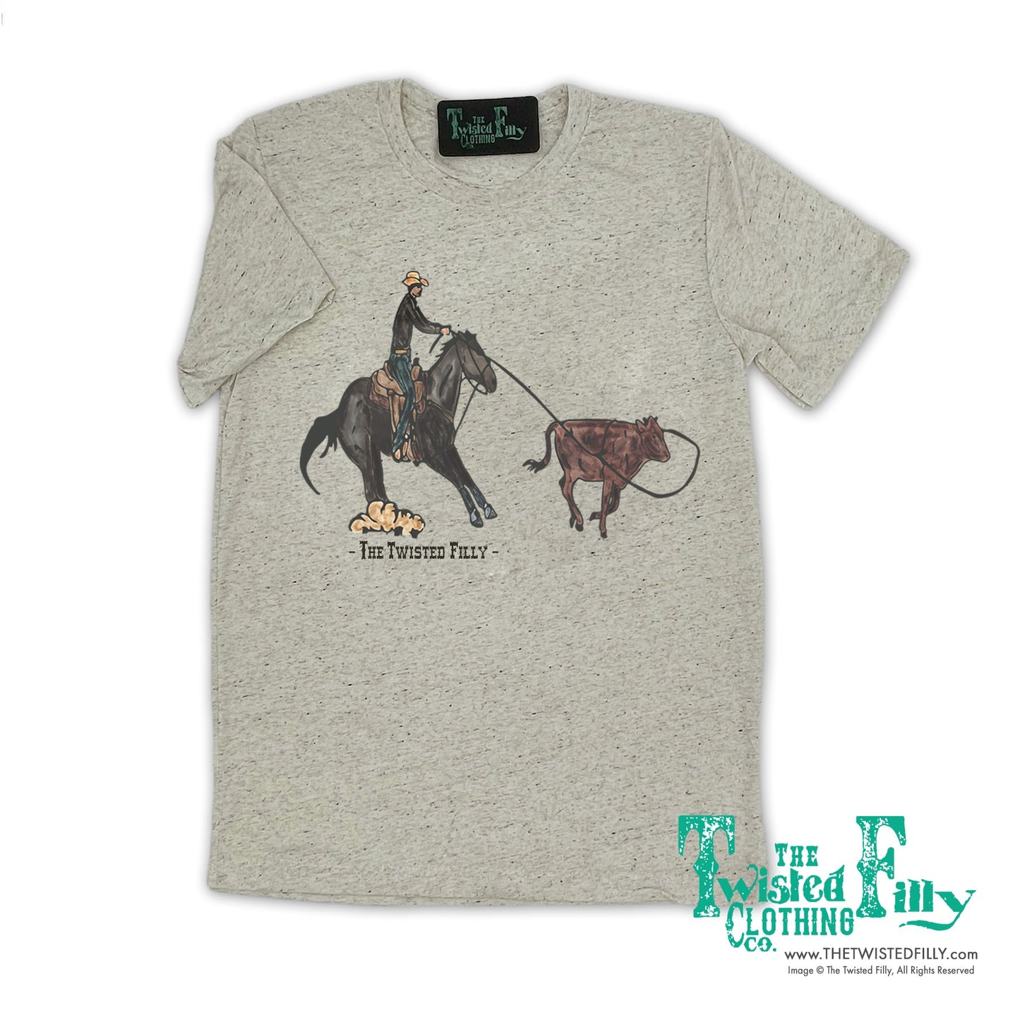 End Of The Line Calf Roper - S/S Crew Neck Adult Tee (7 Pcs)