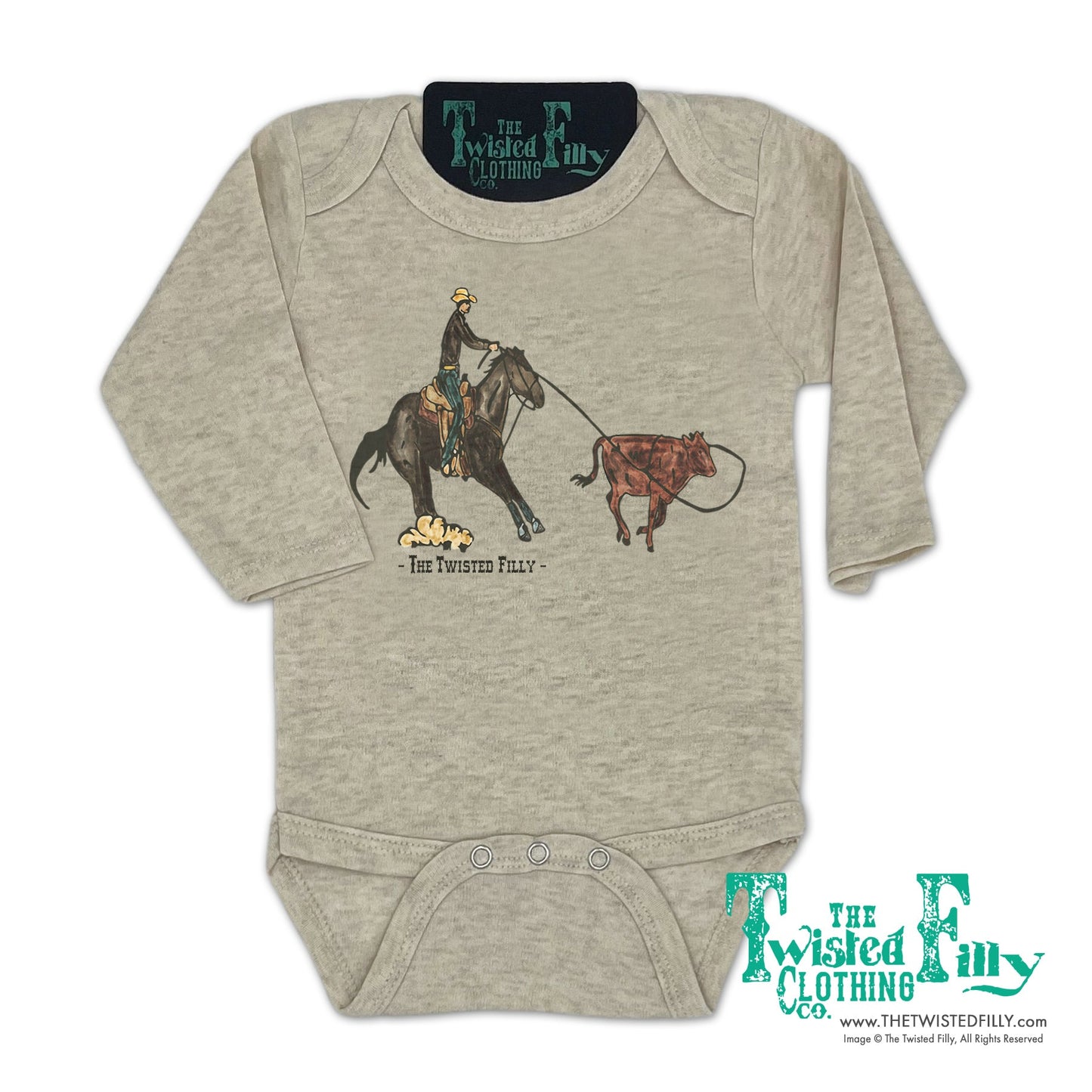 End Of The Line Calf Roper - L/S Infant One Piece (6 Pcs)
