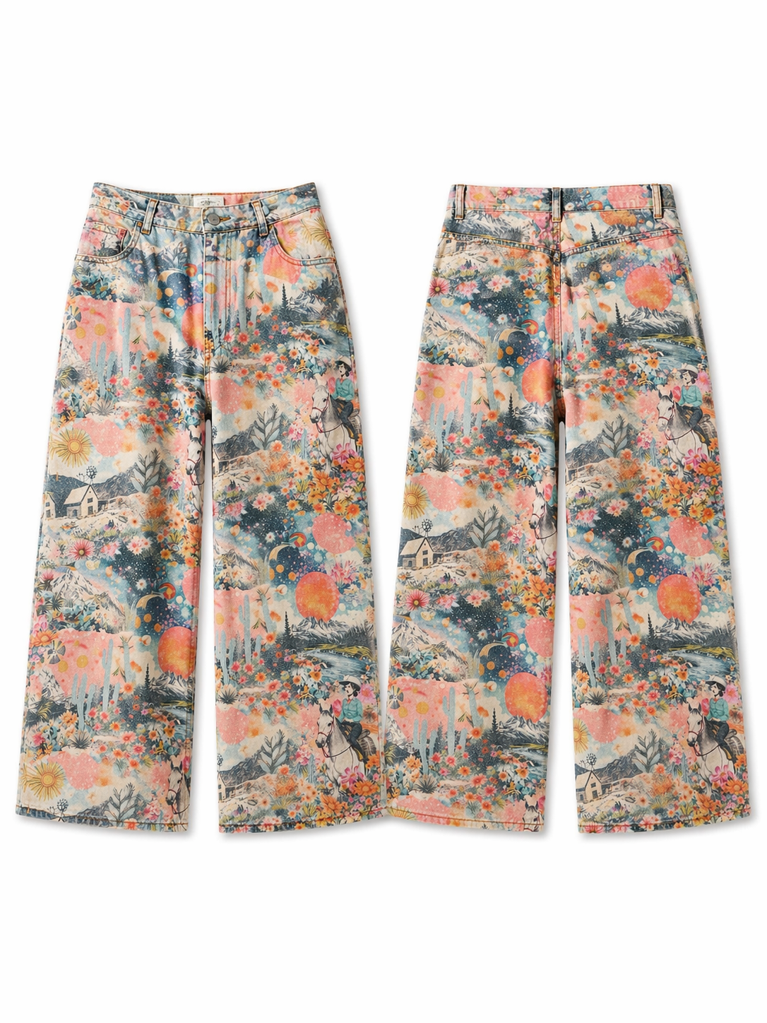 Pink Western Collage- Infant Pant (6pcs)