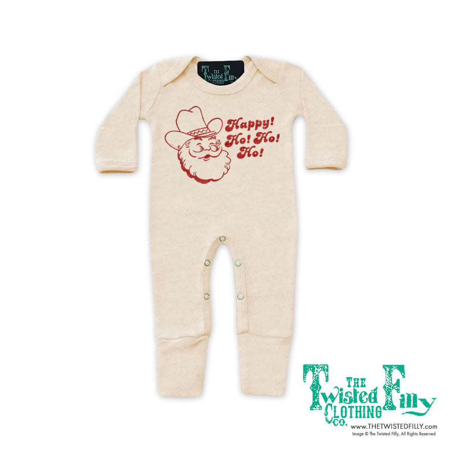 Happy Ho Ho Ho Christmas Cowboy Santa - Infant Sleeper (4 Pcs)