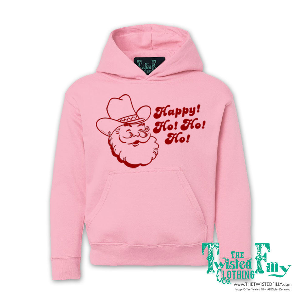 Happy Ho Ho Ho Christmas Cowboy Santa - Toddler Hoodie (6 Pcs)