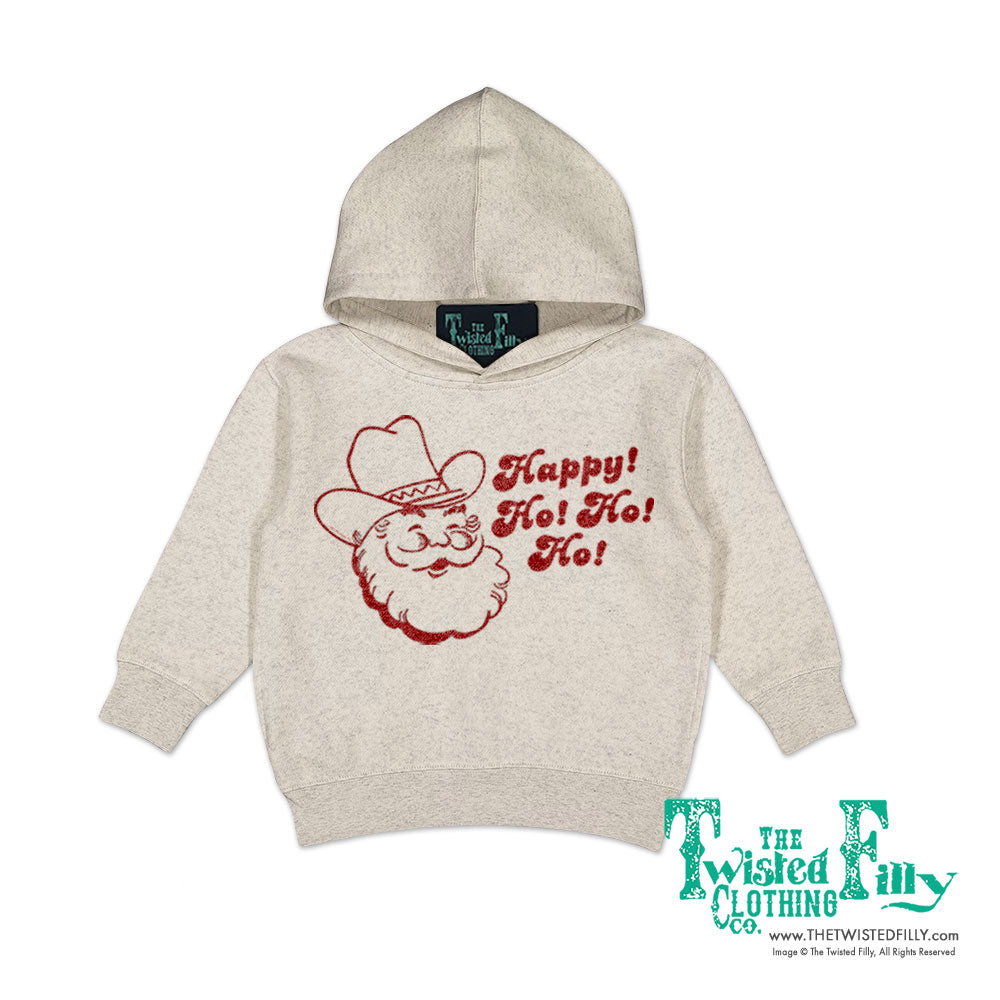 Happy Ho Ho Ho Christmas Cowboy Santa - Toddler Hoodie (6 Pcs)