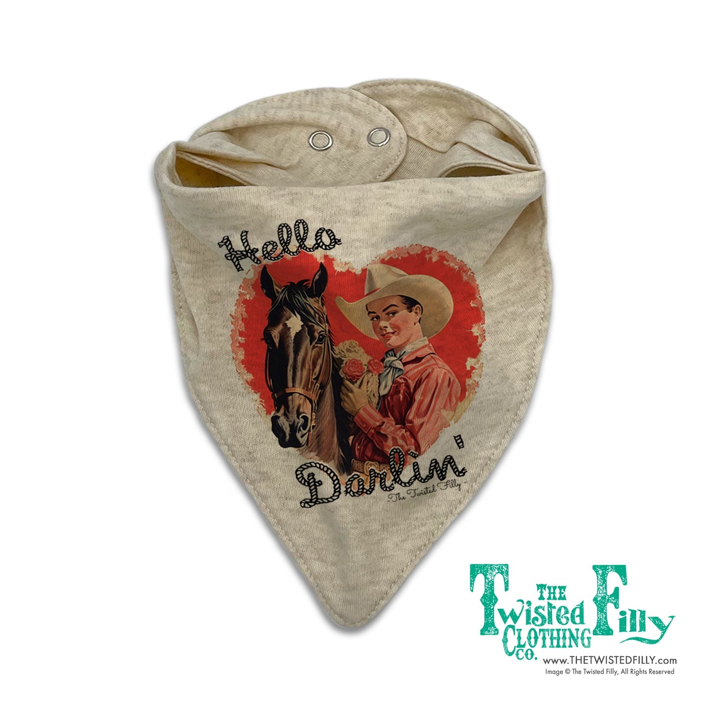 Hello Darlin' Infant Bandana Bib (3pcs)