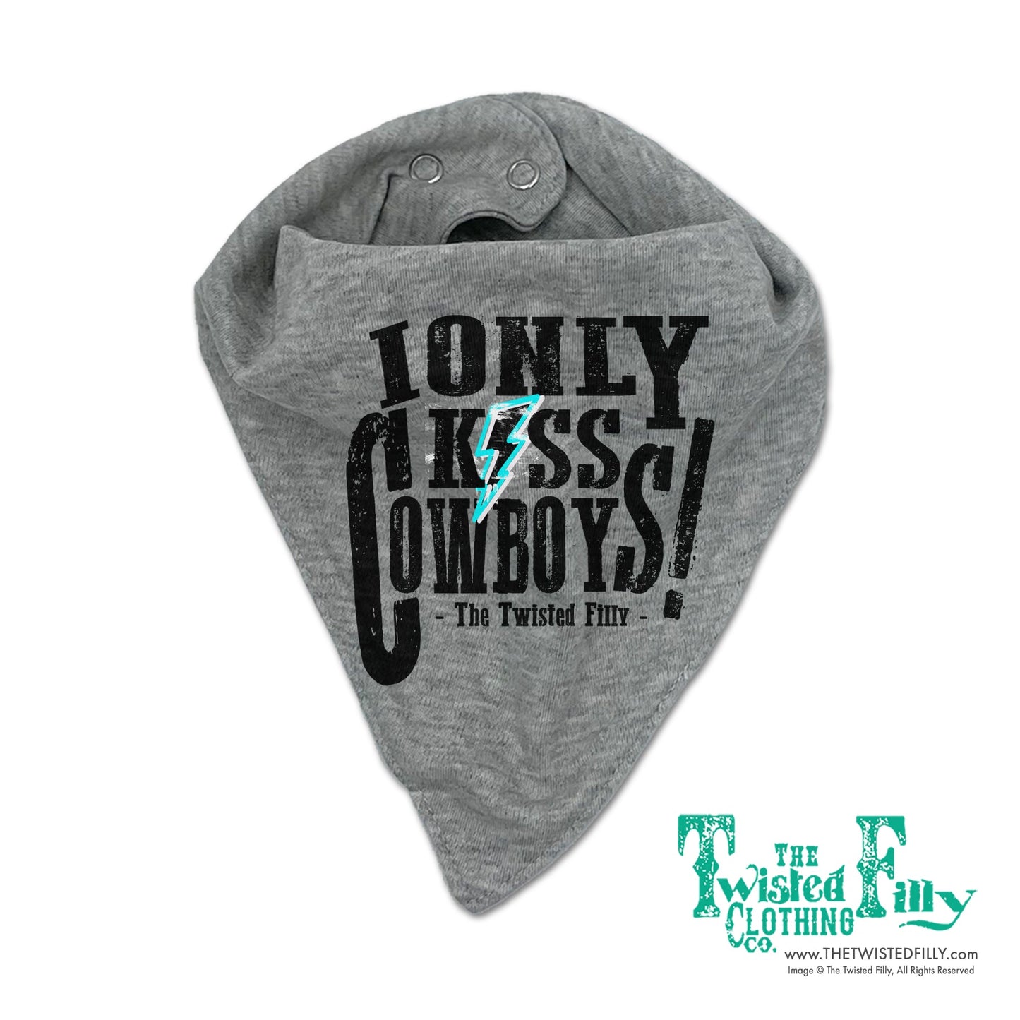 I Only Kiss Cowboys - Infant Bandana Bib (3pcs)