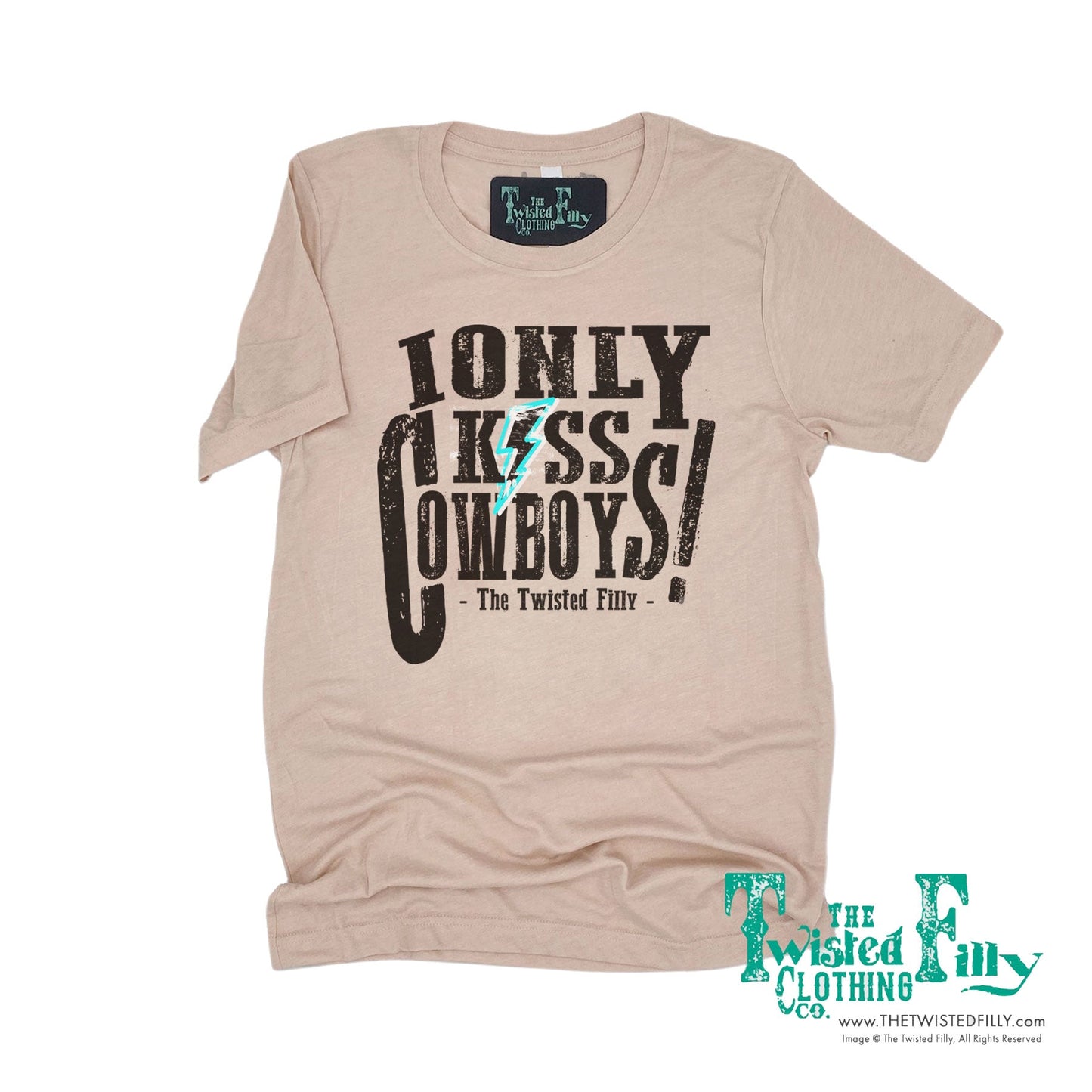 I Only Kiss Cowboys - S/S Crew Neck Adult Tee (7 Pcs)