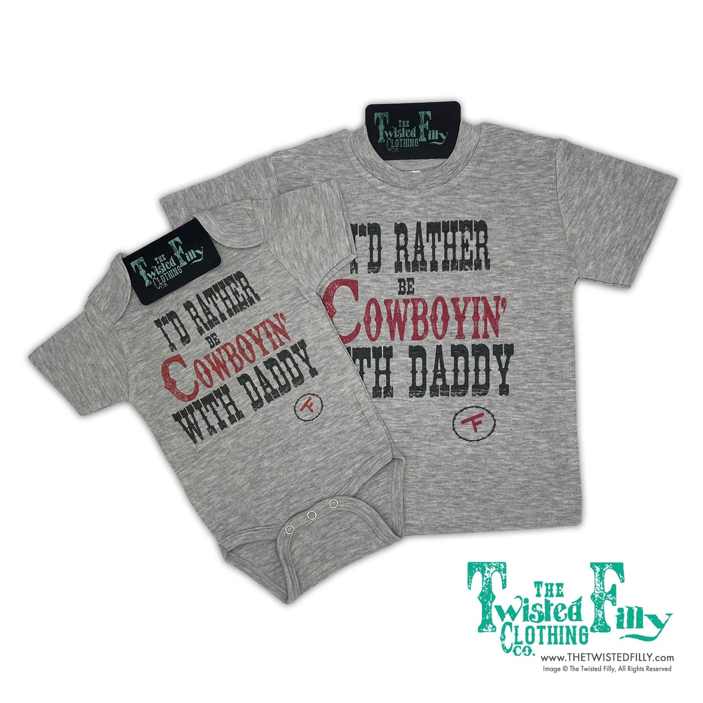 I'd Rather Be Cowboyin' With Daddy - Youth Tee (6 Pcs)