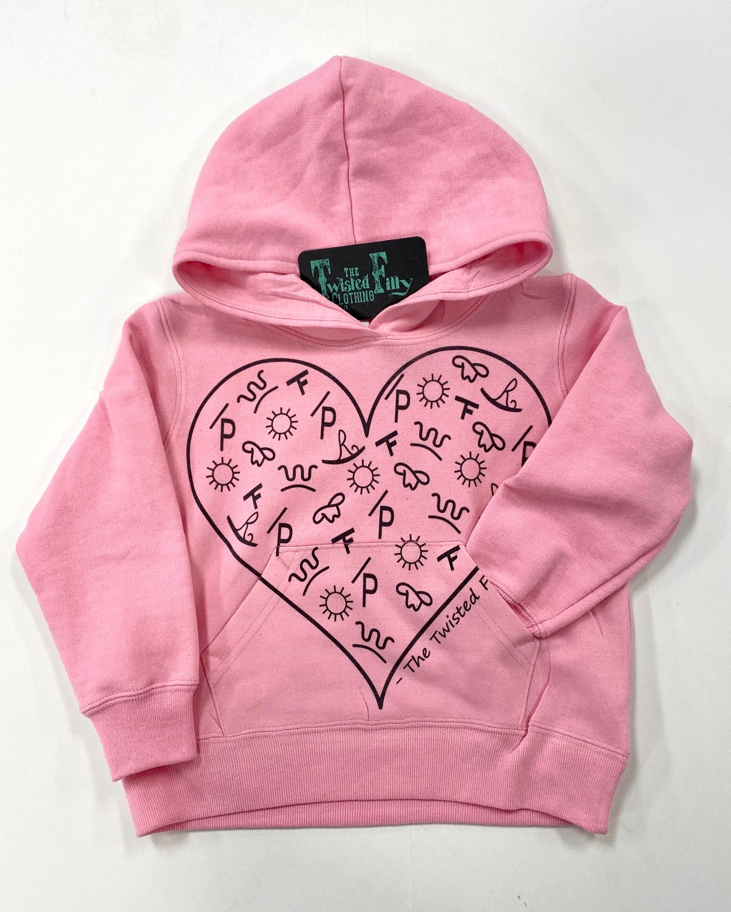 The Branded Heart - Toddler Hoodie - Pink/Black (6 Pcs)