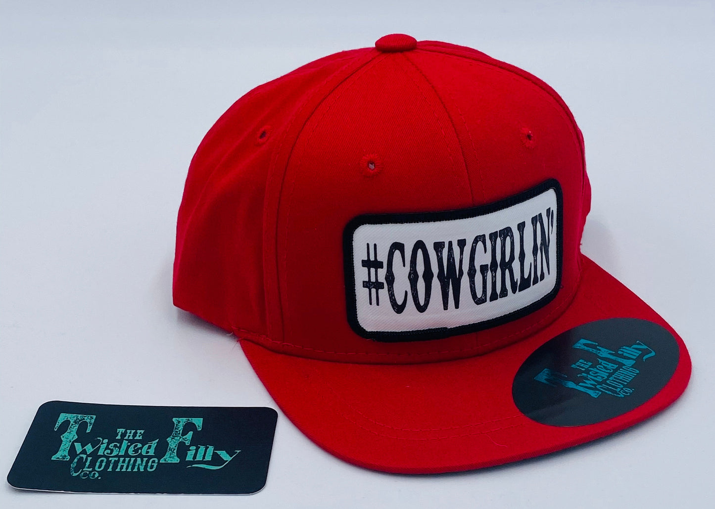 #Cowgirlin - Toddler Snapback Hat - Red