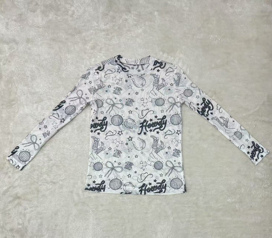 Disco Howdy - Toddler Mesh LS Top (4pcs)