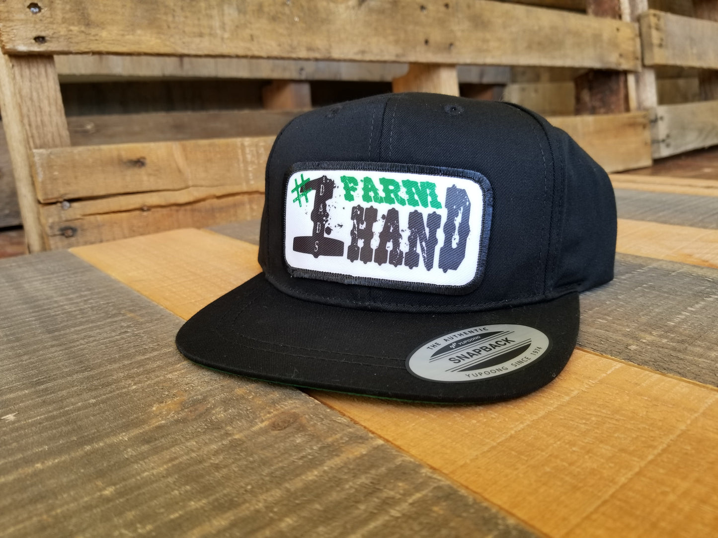 Dads #1 Farm Hand - Toddler Snapback Hat - Black