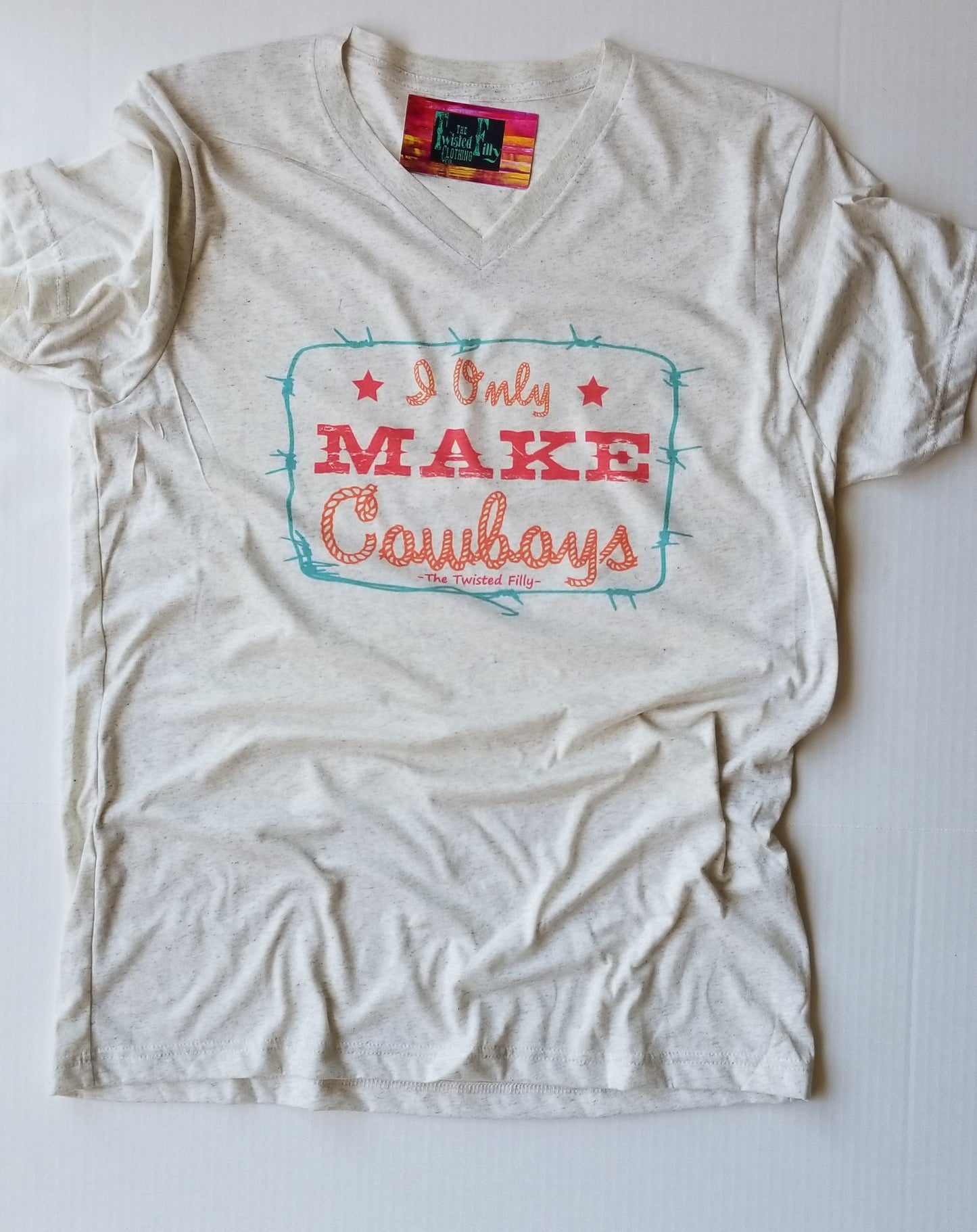 I Only Make Cowboys - Adult V-Neck Tee