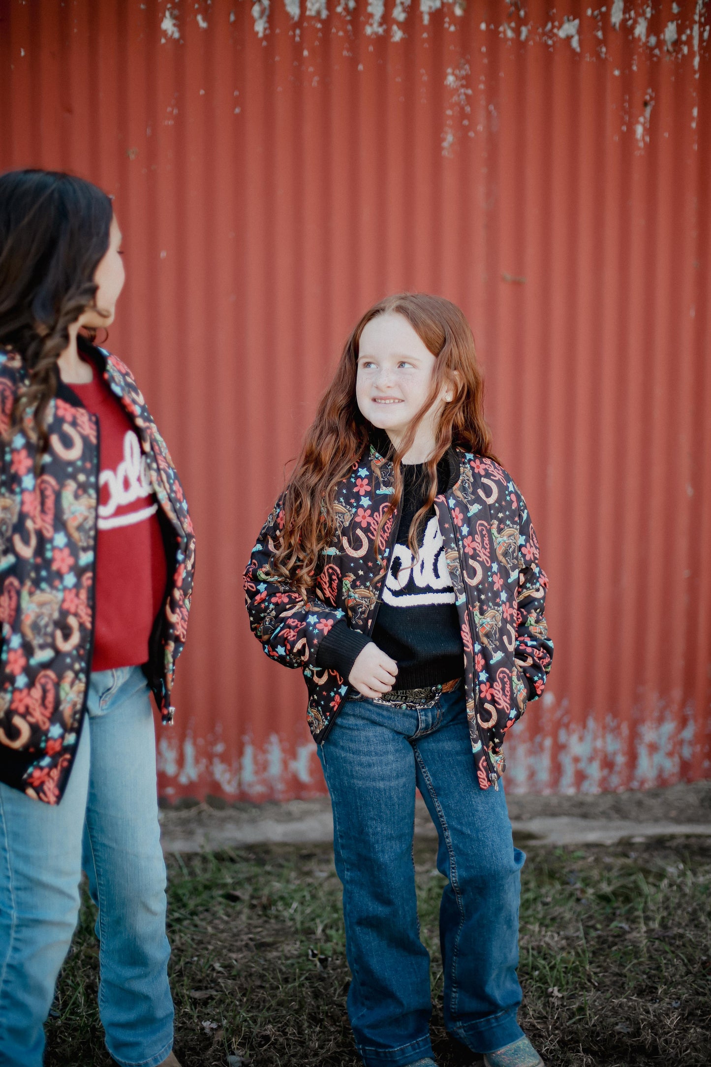 Black Yee Haw - Youth Zip Up Bomber Jacket (6pcs)