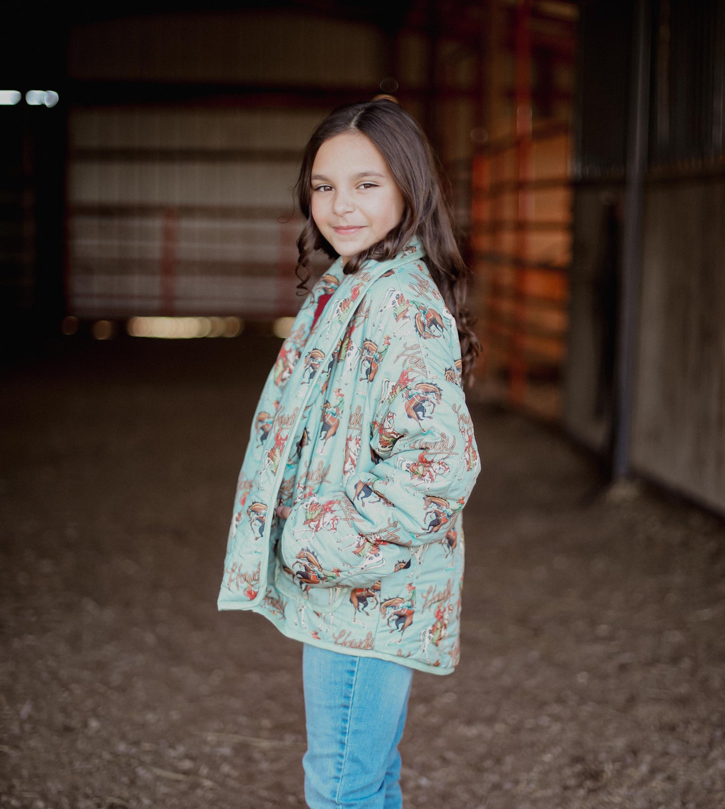 Teal Howdy - Youth Quilted Jacket (6pcs)