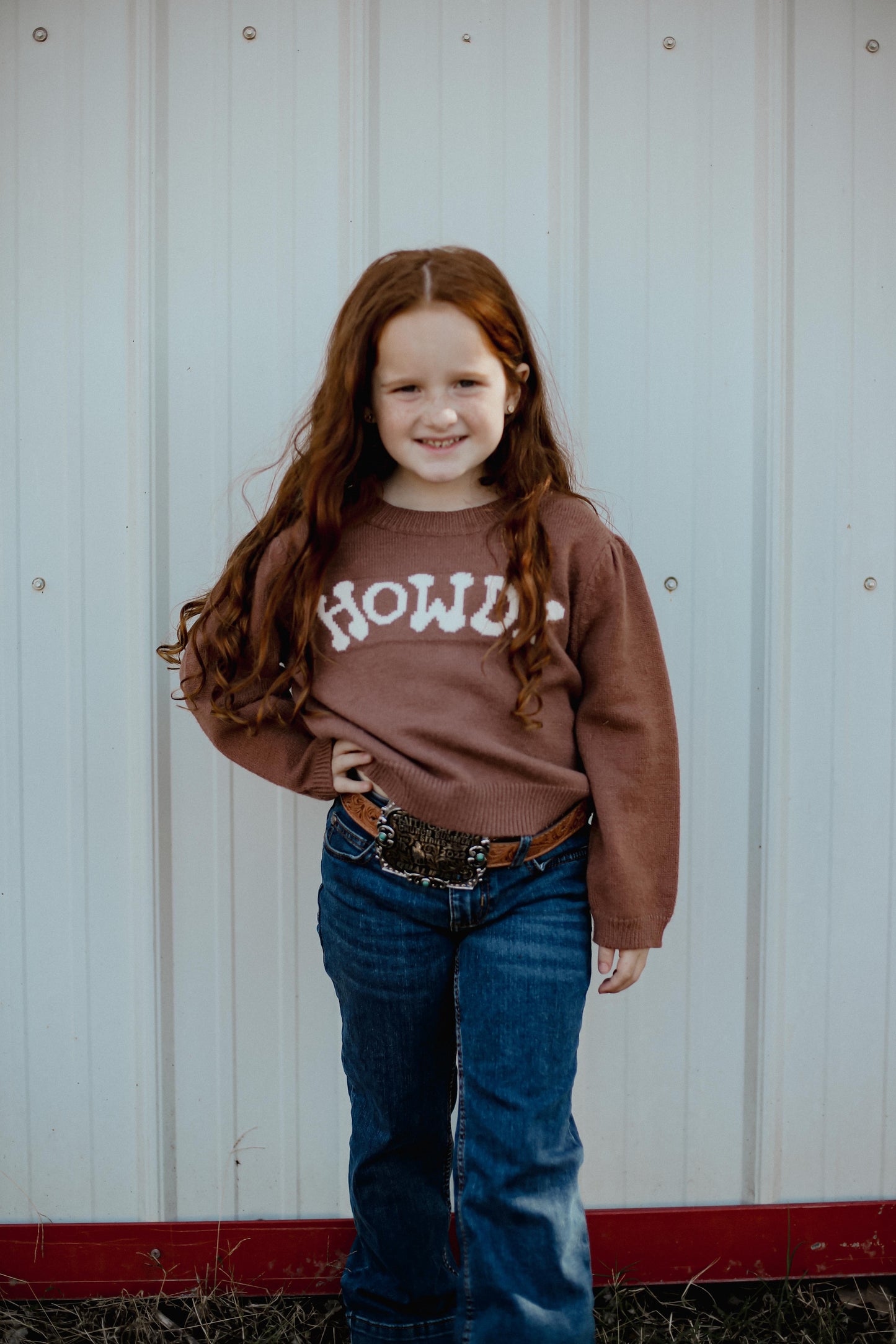 Brown Puff Howdy - Youth Sweater (6pcs)