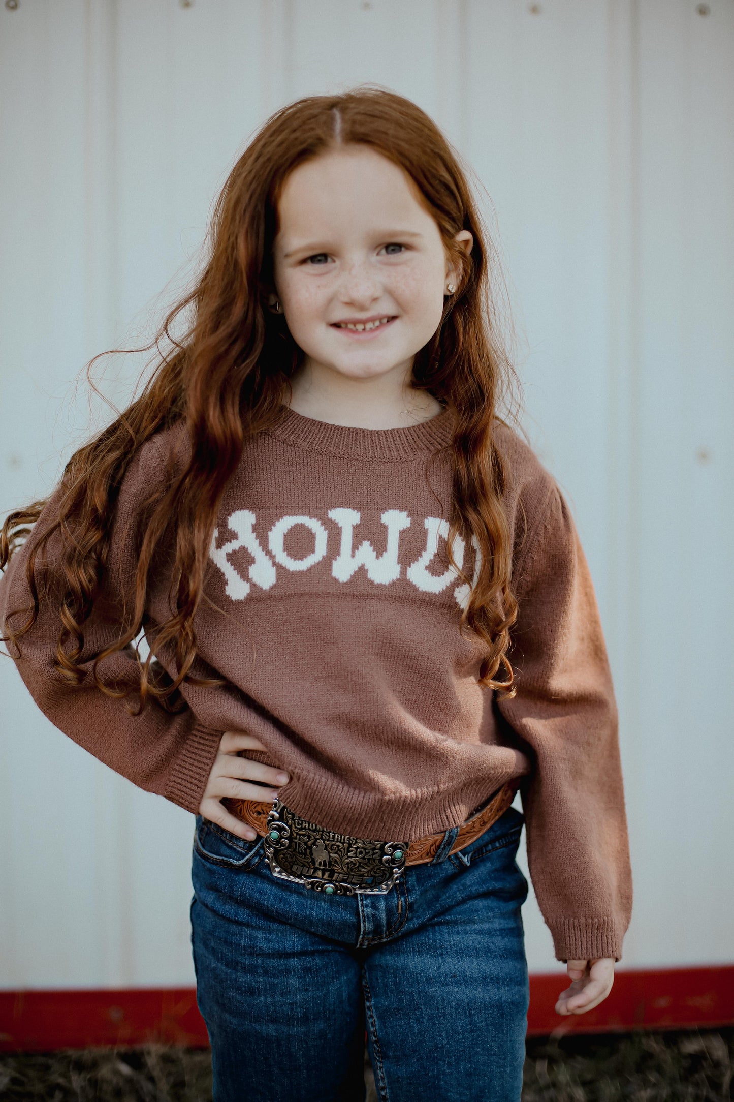 Brown Puff Howdy - Youth Sweater (6pcs)