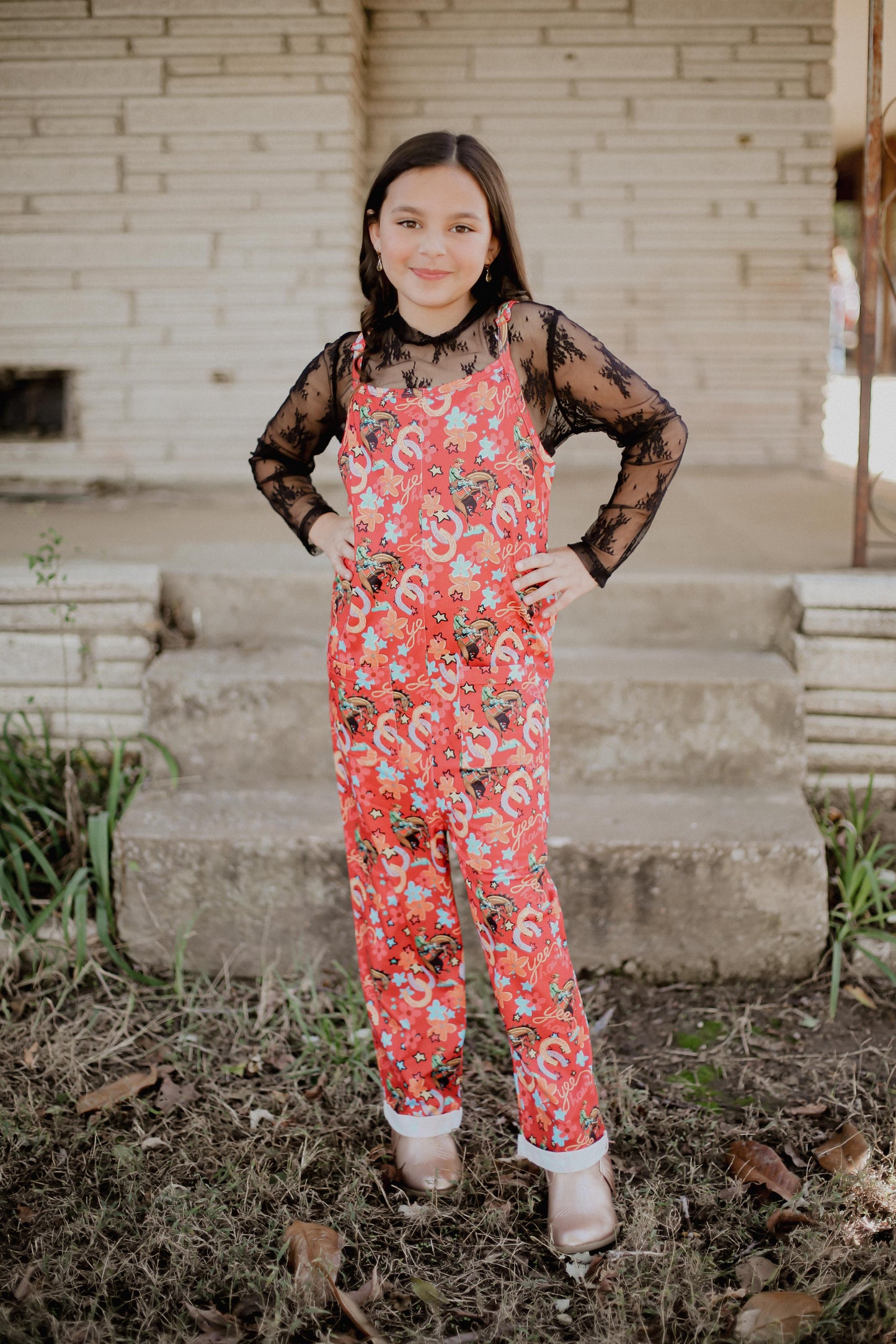 Red Yee Haw - Youth Sleeveless Romper (6pcs)