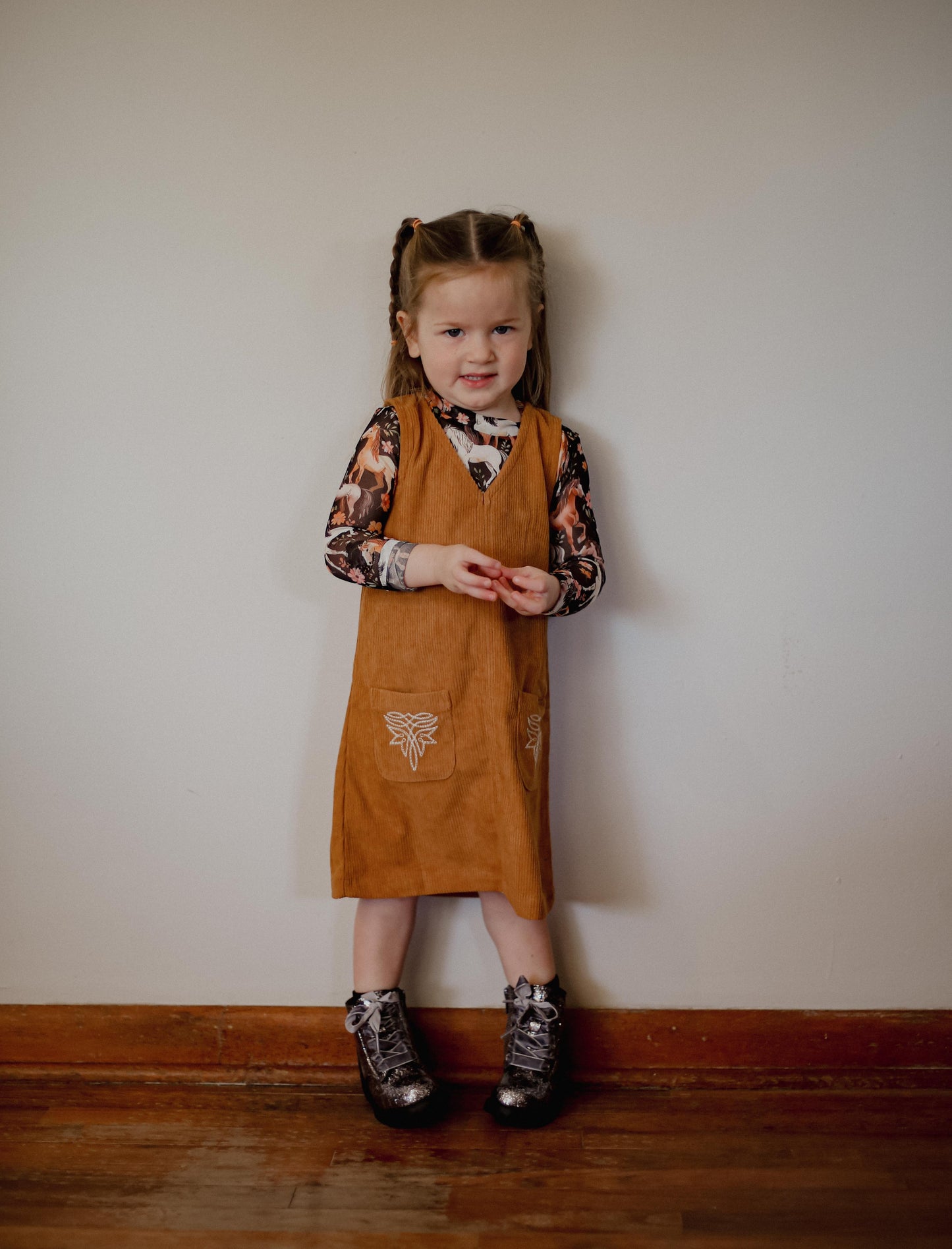 Brown Corduroy - Youth Dress (6pcs)