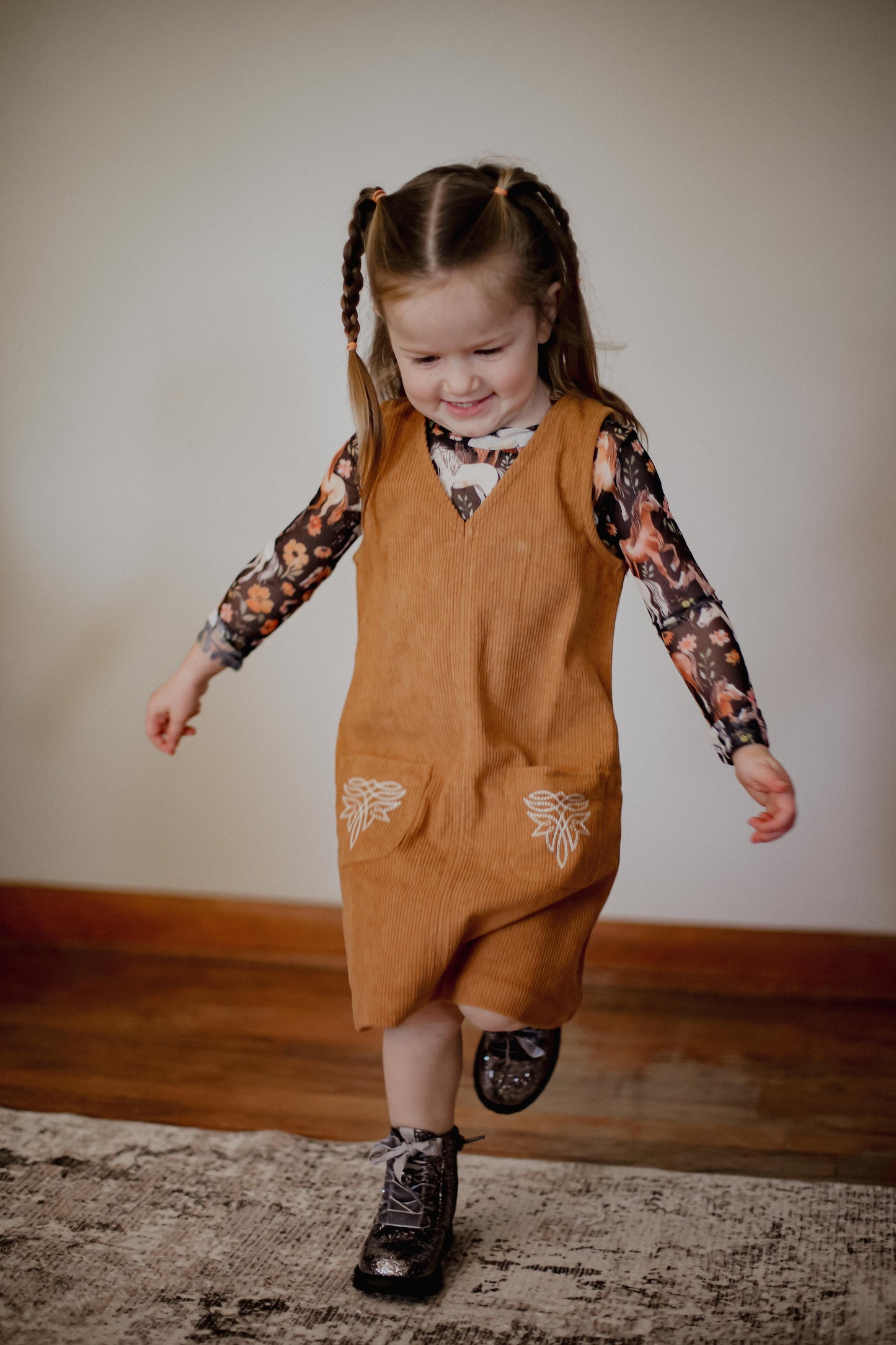 Brown Corduroy - Youth Dress (6pcs)