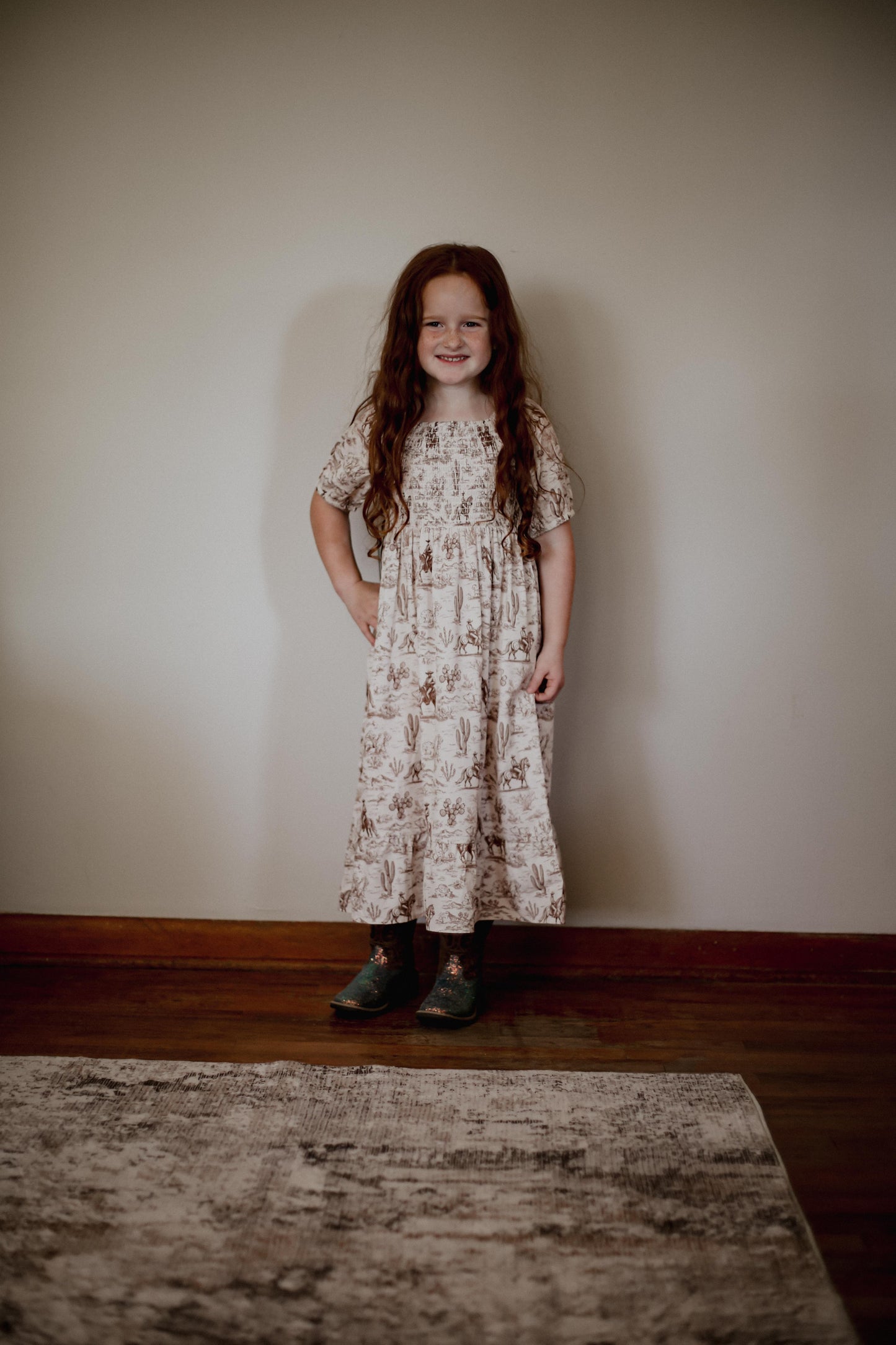 Cactus & Cowboy - Youth Smocked SS Dress (6pcs)