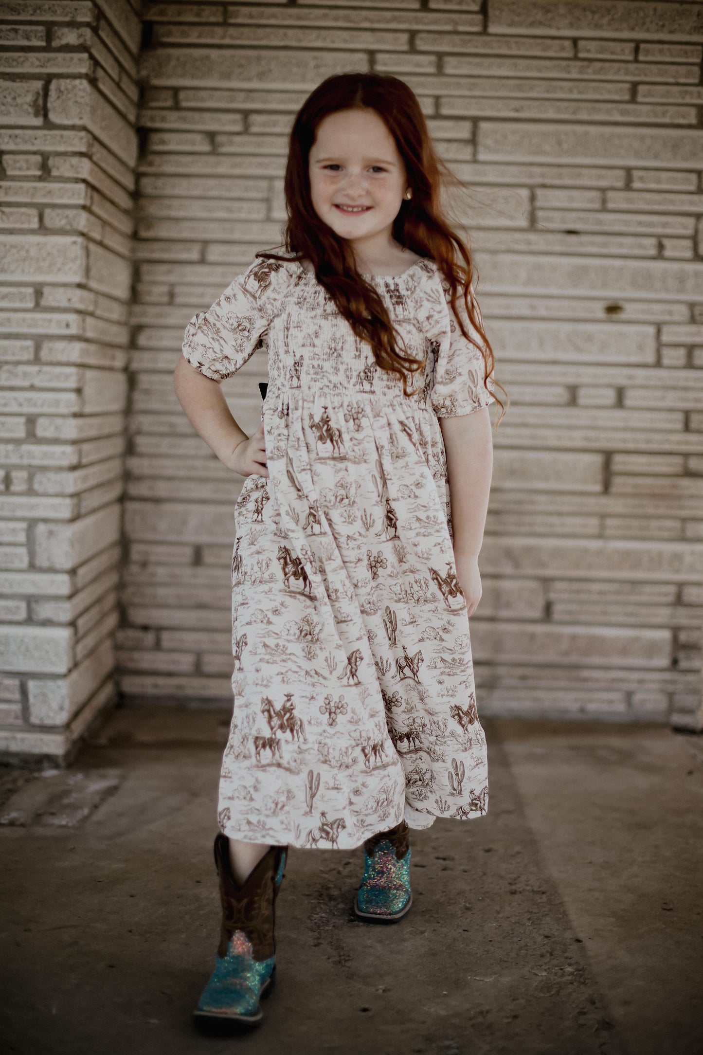 Cactus & Cowboy - Youth Smocked SS Dress (6pcs)