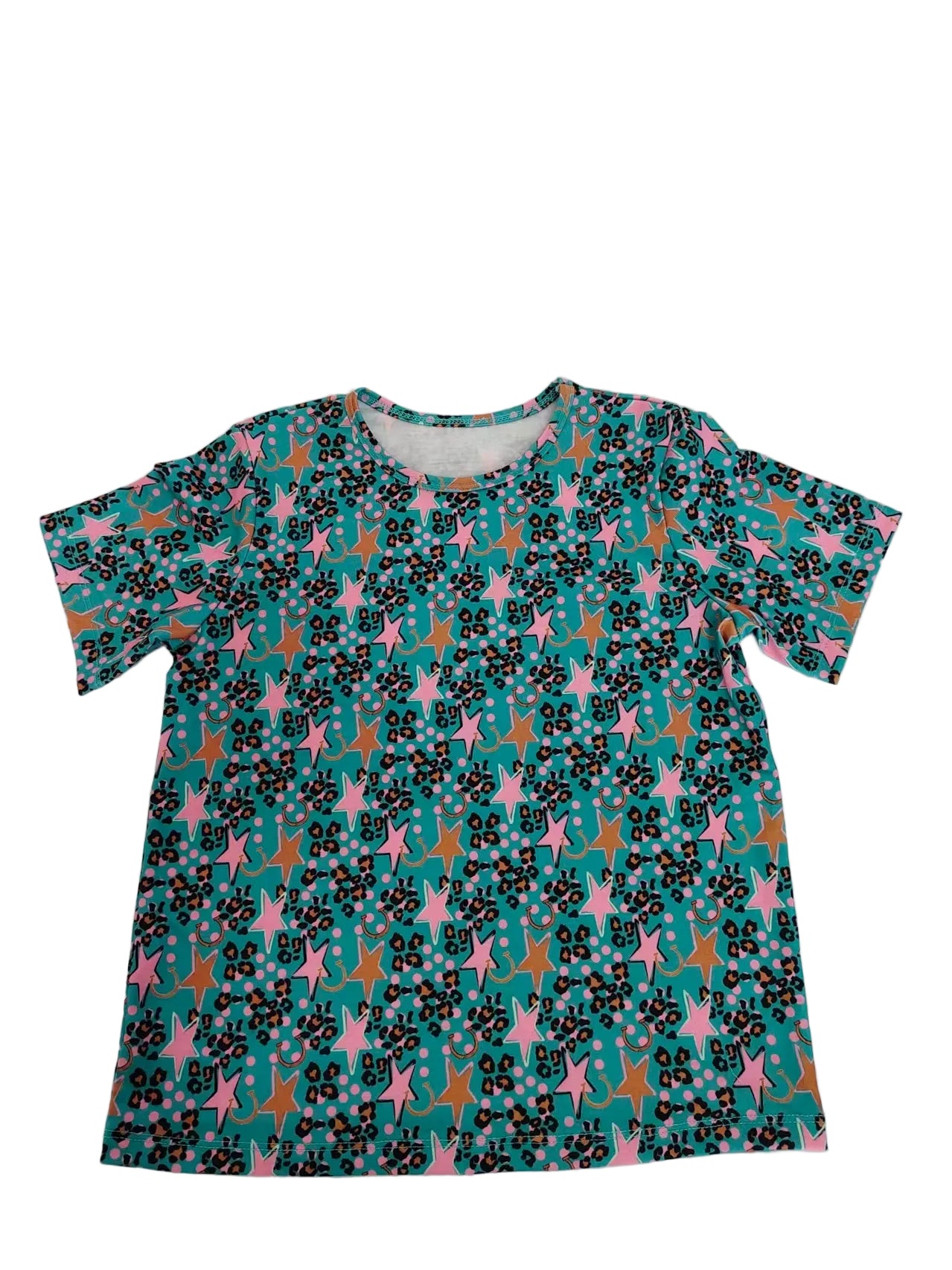Turquoise Cheetah Star - Toddler SS Tee (4pcs)
