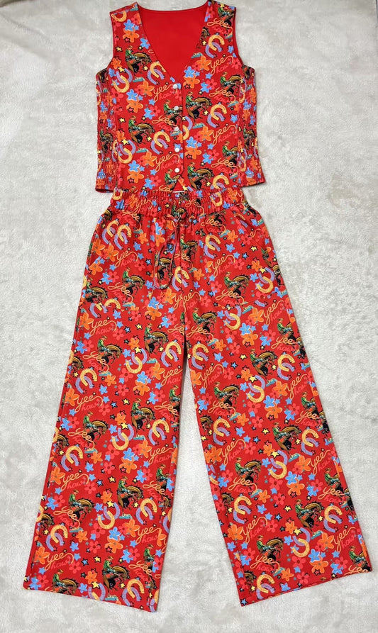 Red Yee Haw - Toddler Relaxed Pant (4pcs)