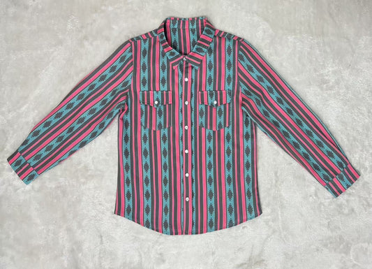Vintage Pink Aztec - Youth LS Pearl Snap (6pcs)