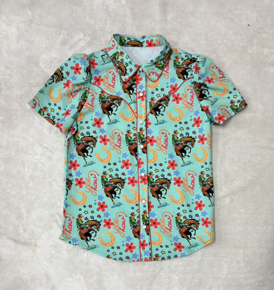 Turquoise Yee Haw - Tdlr Pearl Snap SS (4pcs)