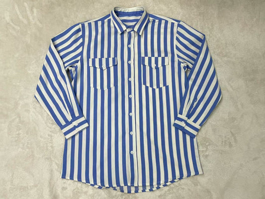 Blue Stripe - Toddler Pearl Snap LS (4pcs)