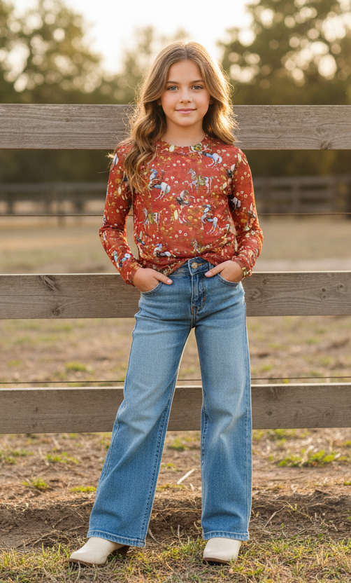 Red Cowboy - Infant Mesh LS Top (6pcs)