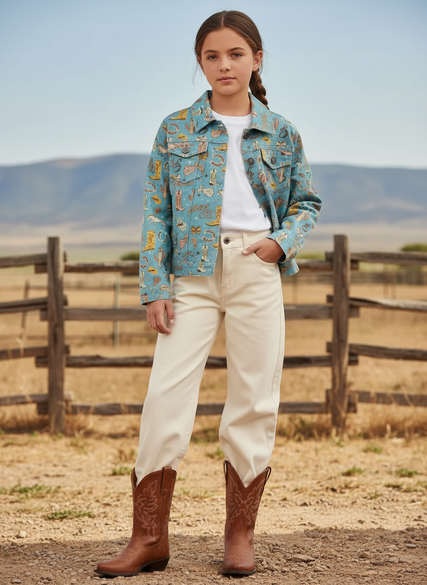 Blue Yee Haw - Toddler Jean Jacket (4pcs)