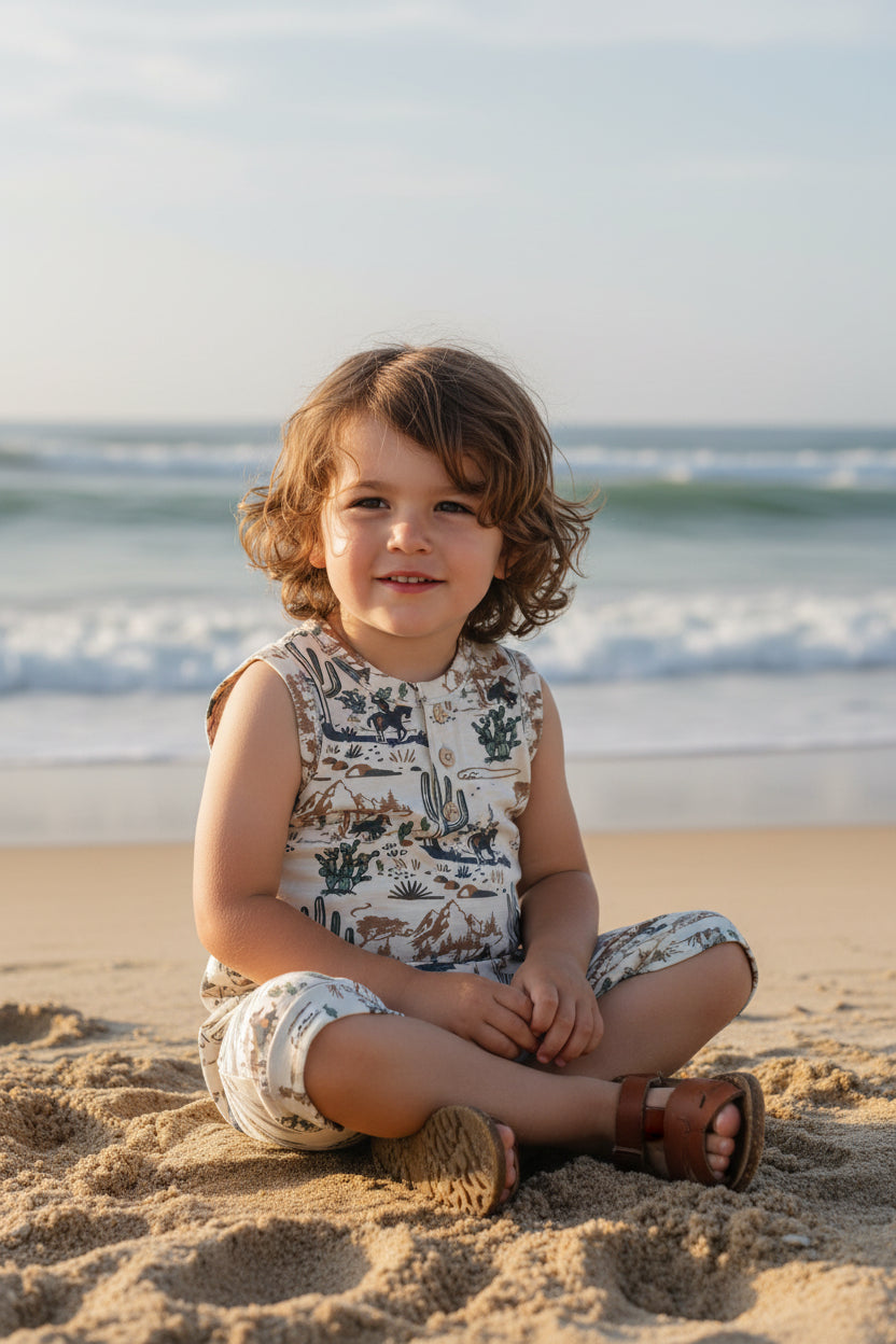 Desert Cowboy - Infant Slvls Short Romper (6pcs)