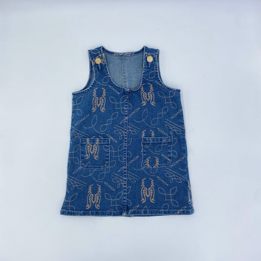 All over Boot Stitch - Toddler Denim Dress (4pcs)