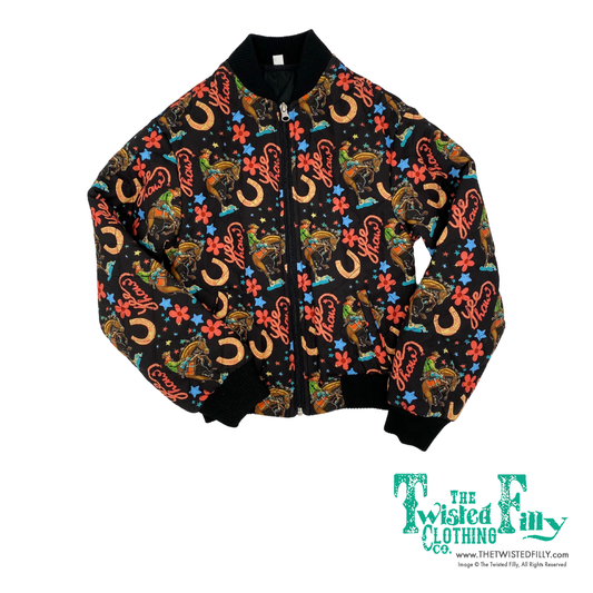 Black Yee Haw - Infant Zip Up Bomber Jacket (6pcs)